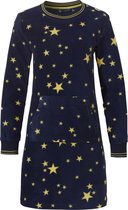 Warm fleece sterren nachthemd Rebelle - Blauw - Maat - 40