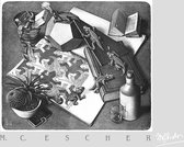 Kunstdruk M, C, Escher - Reptilien 55x65cm