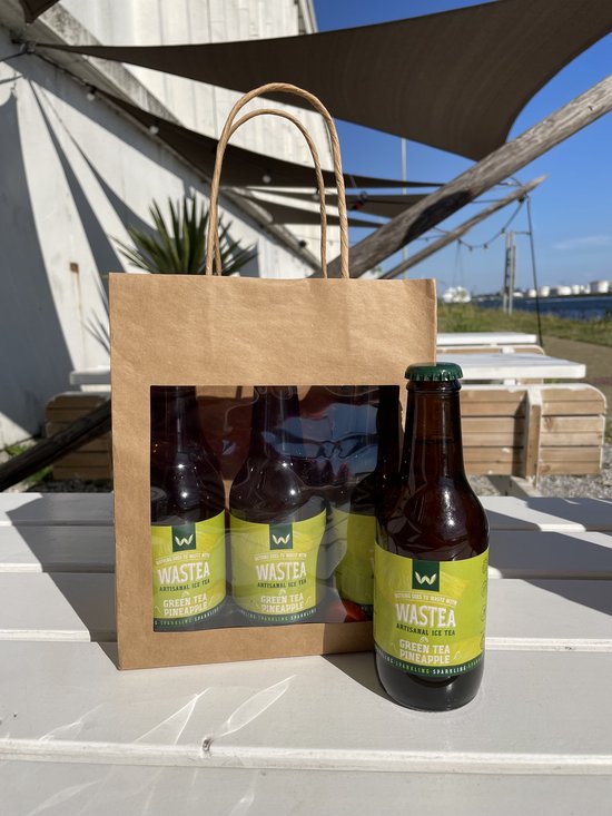 WASTEA Green tea & Pineapple Sparkling 6 Pack