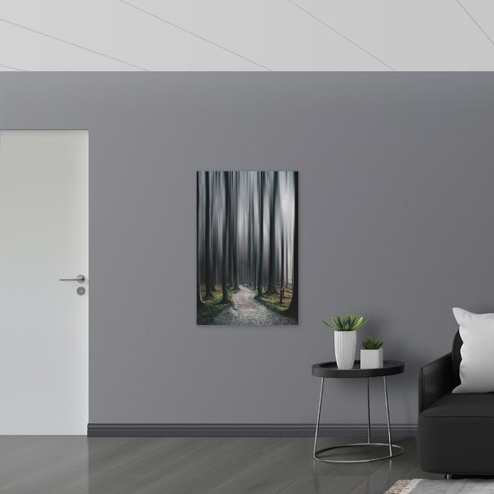 WallClassics - Plaque Mousse PVC - Arbres Abstraits Très Hauts - Photo 70x105 cm sur Plaque Mousse PVC (Avec Système d'accrochage)