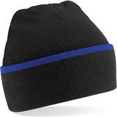 Beechfield 'Teamwear Beanie' Zwart/Kobaltblauw