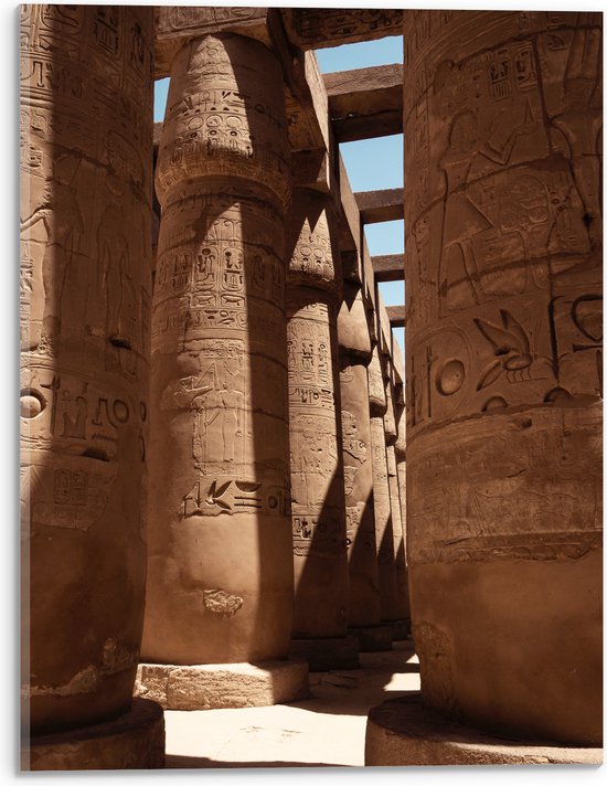 WallClassics - Verre acrylique - Salle hypostyle de Karnak - Egypte - 30x40 cm Photo sur verre acrylique (Décoration murale sur acrylique)