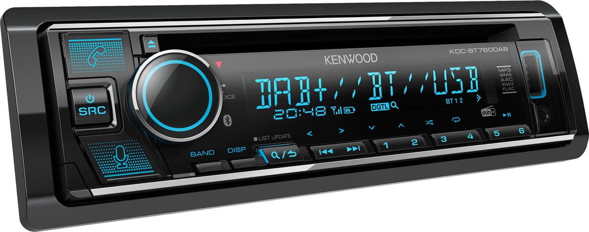 Kenwood KDC-BT760DAB - 1 DIN autoradio - multicolor – foto 2