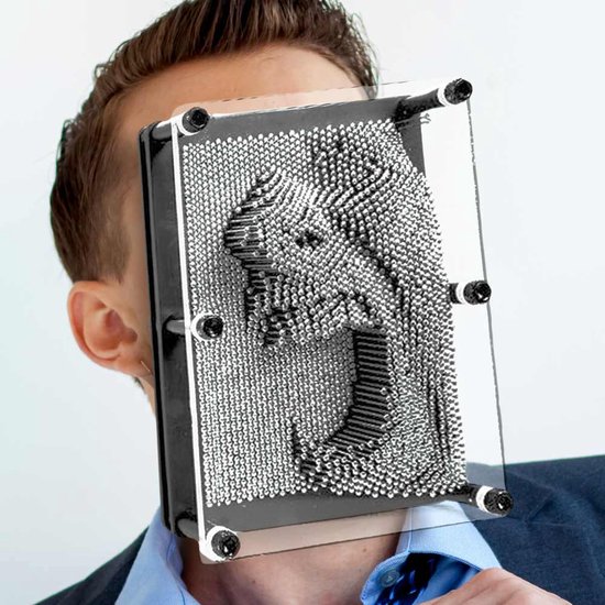 MikaMax Pin Art XL – 20 cm – Maak je eigen vormen! – Spijkerkunst – DIY – Zwart – Spijkerspel