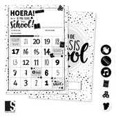 Basisschool aftelposter | Hoera! Ik mag bijna naar school! | Suede design aftelkalender A4