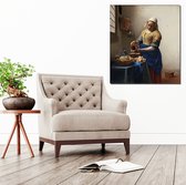 Wanddecoratie / Schilderij / Poster / Doek / Schilderstuk / Muurdecoratie / Fotokunst / Tafereel Het melkmeisje - Johannes Vermeer gedrukt op Textielposter