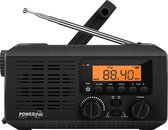 POWERplus Ox Solar Dynamo USB oplaadbare AM FM Scan Radio | Powerbank | Zaklamp | Klok | Wekker - Noodradio| SOS Alarm