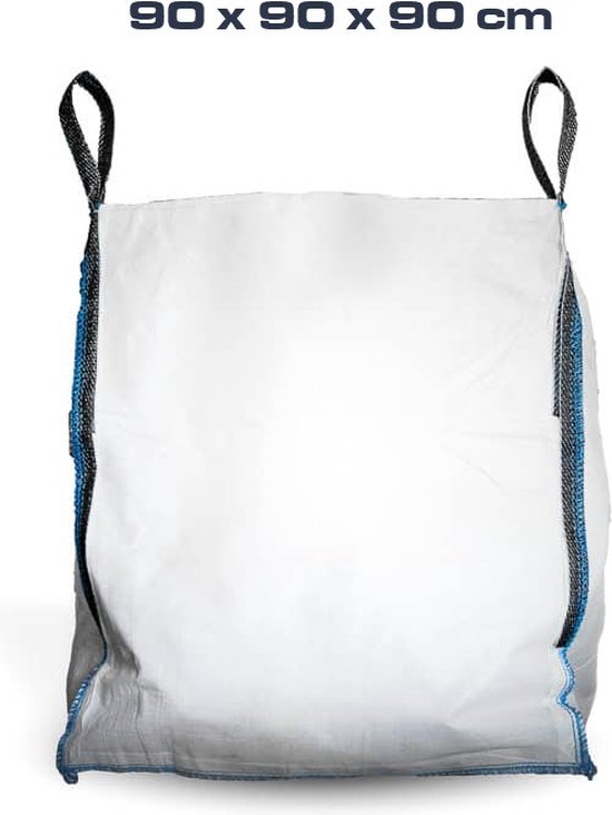MULTISAC 40. 2 Big bag 90x90x90 cm. FIBC 1000 KG Ideale per la gestione dei detriti, terra, trasporto arido, ecc. (2
