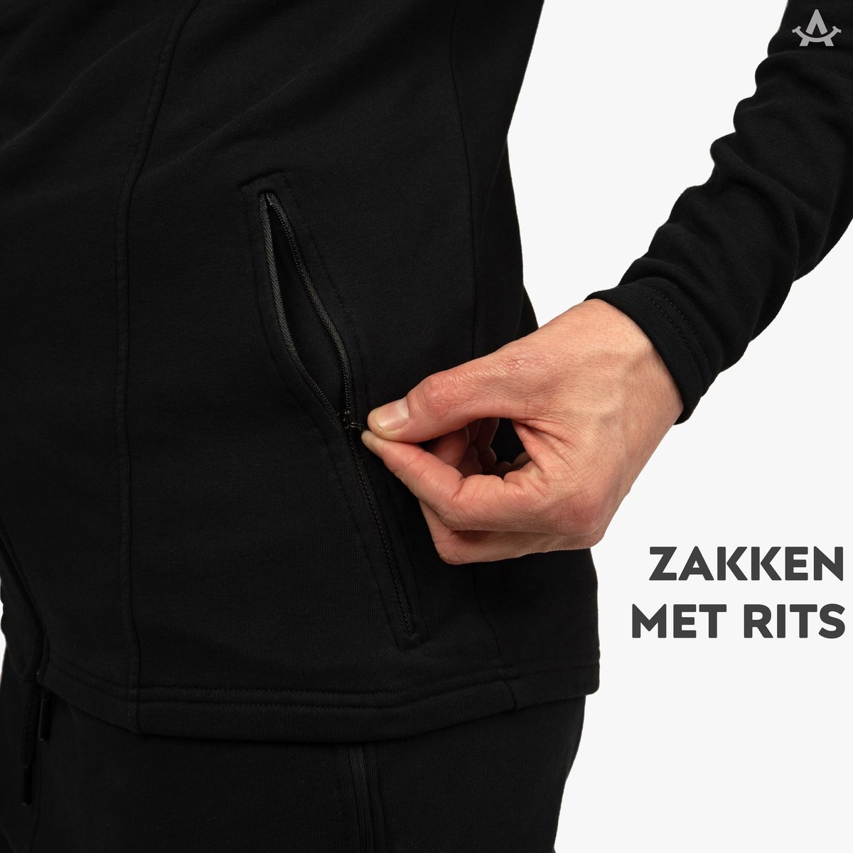 Heren Hoodie Rits Sweatshirt Lange Mouwen Outdoor Vest