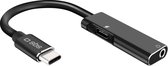 SBS USB-C naar AUX 3.5mm Adapter 0.1 Meter - Zwart