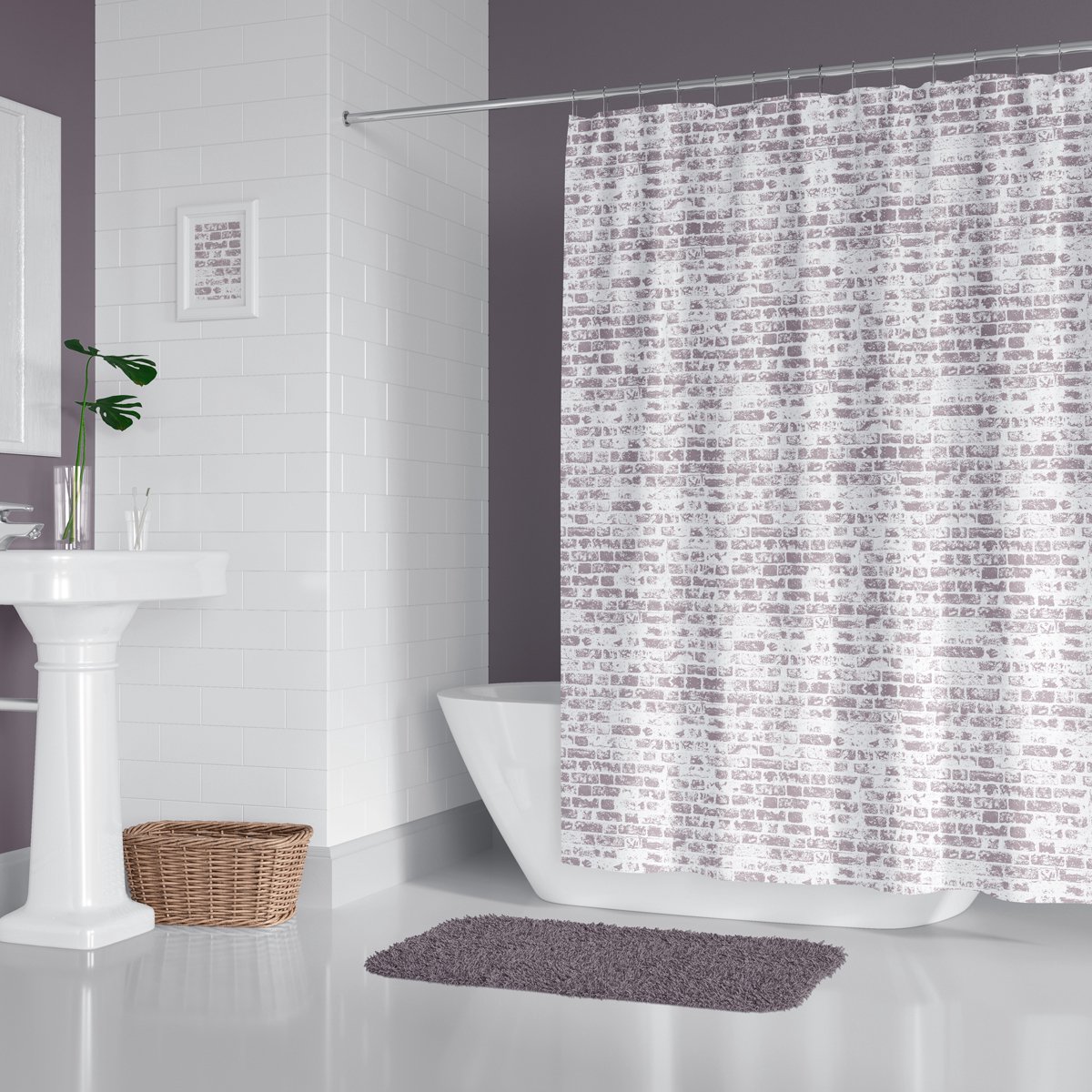 Zethome Douchegordijn - 120x200 cm - Badkamer Gordijn - Shower Curtain - Waterdicht - Sneldrogend en Anti Schimmel -Wasbaar - Duurzaam - 1406