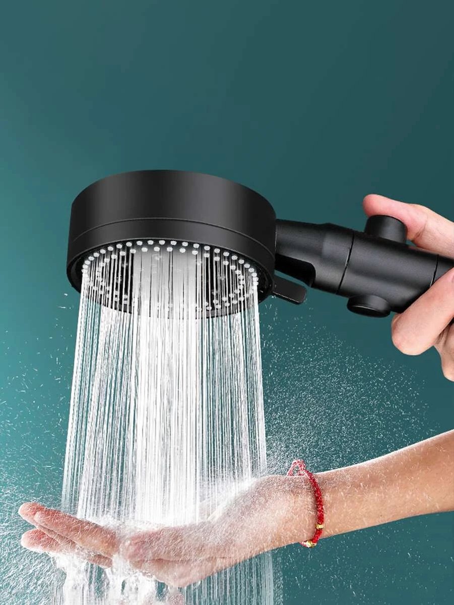 Douchekop 12 cm Zwart - Waterbesparend & Scherpe Prijs