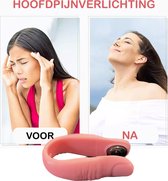 Lifester ® - Acupressuur - helpt direct tegen hoofdpijn - natuurlijke hoofdpijn verlichting - migraine - massage - vinger - duim - ontspanning - antistress - clip - roze