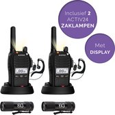 Activ24™ - Display Walkie Talkie - Set de 2x Baofeng E88 PMR talkies-walkies - Avec écran, casques et 2x lampes de poche Activ24™ - Sans licence - Walkie Talkie - E88 talkie-walkie