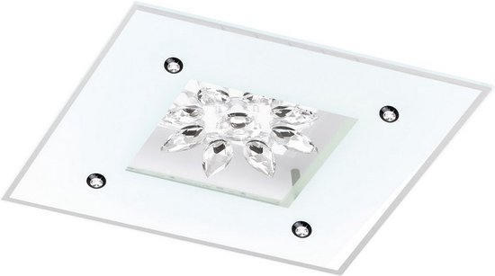 EGLO Benalua 1 - LED wand/plafondlamp - 1-lichts - wit/gesatineerd-glas