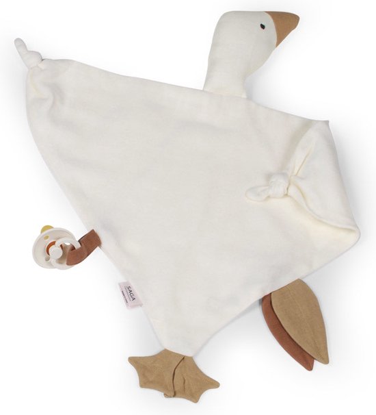Saga Copenhagen - Knuffeldoekje Bliki - Fopspeendoekje - Misty Rose - 44x46cm - Organisch Katoen van SAGA — afbeelding 5