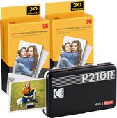 Kodak - Mini 2 Retro 2-in-1 Photo Printer Black + 60 Sheets Bundle