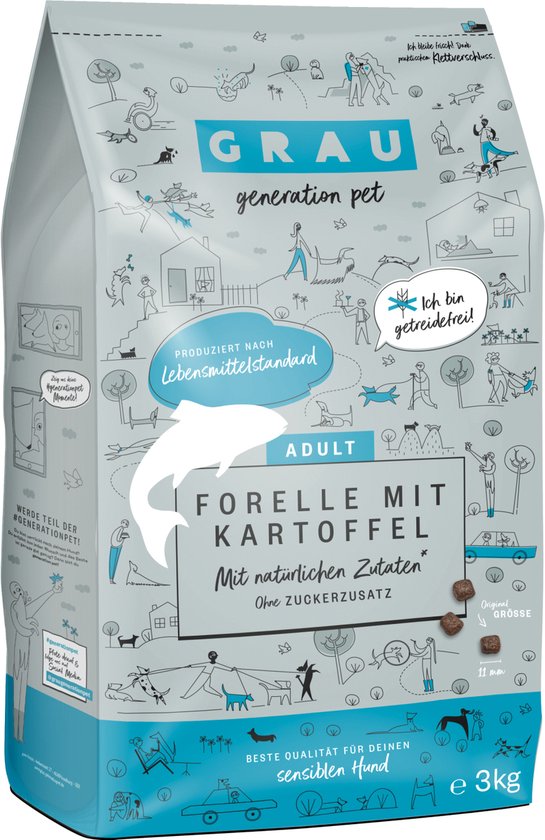 Grau hondenbrokken Forrel met aardappel 3 kg