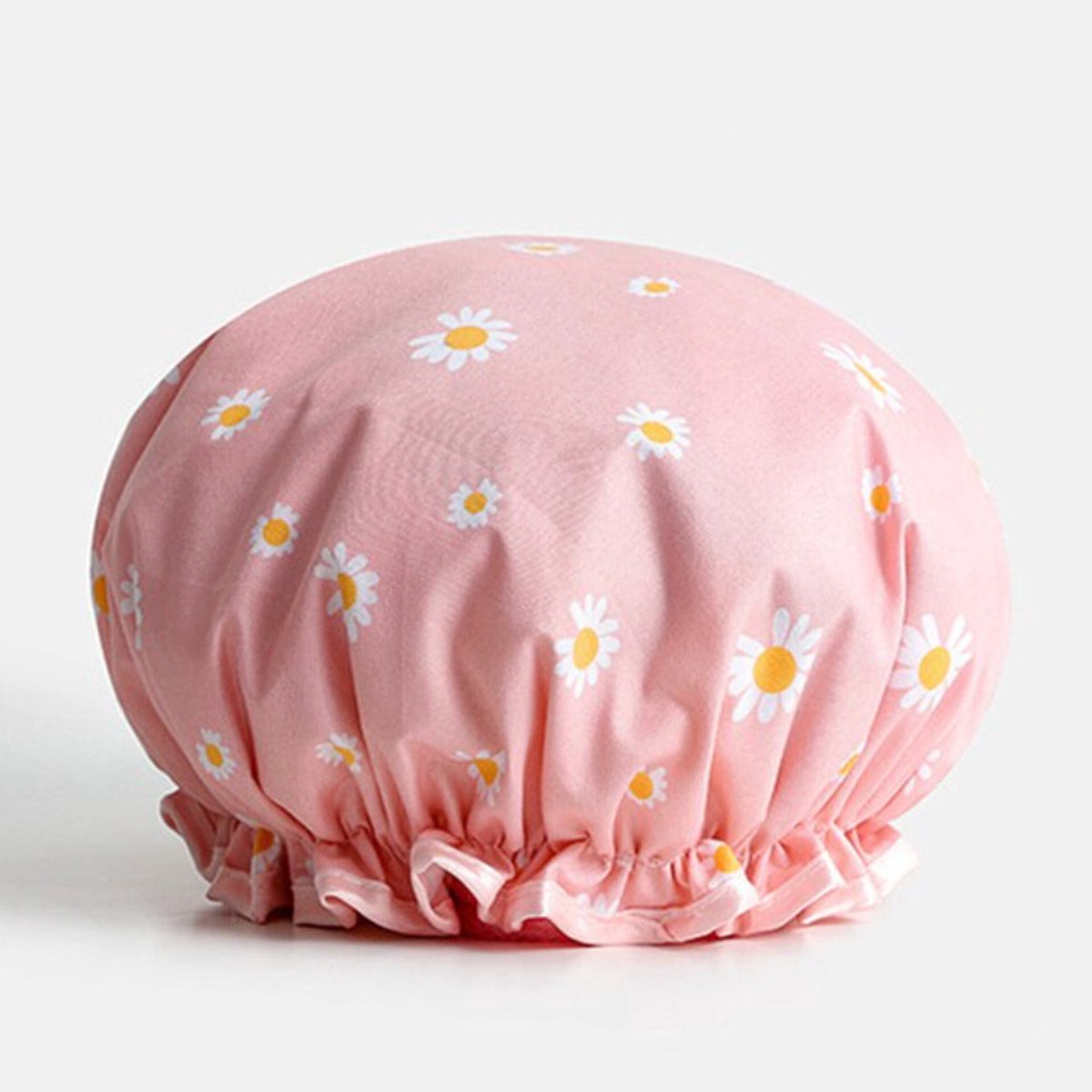 Goedkoopste 2 x Dikke Douche muts - Shower Cap - Pink Daisy - Waterdicht - BadMuts - Dubbele Laag - Douchemuts Haar Cover Bedekking - Vrouwen Benodigdheden DoucheCap Badkamer Accessoires