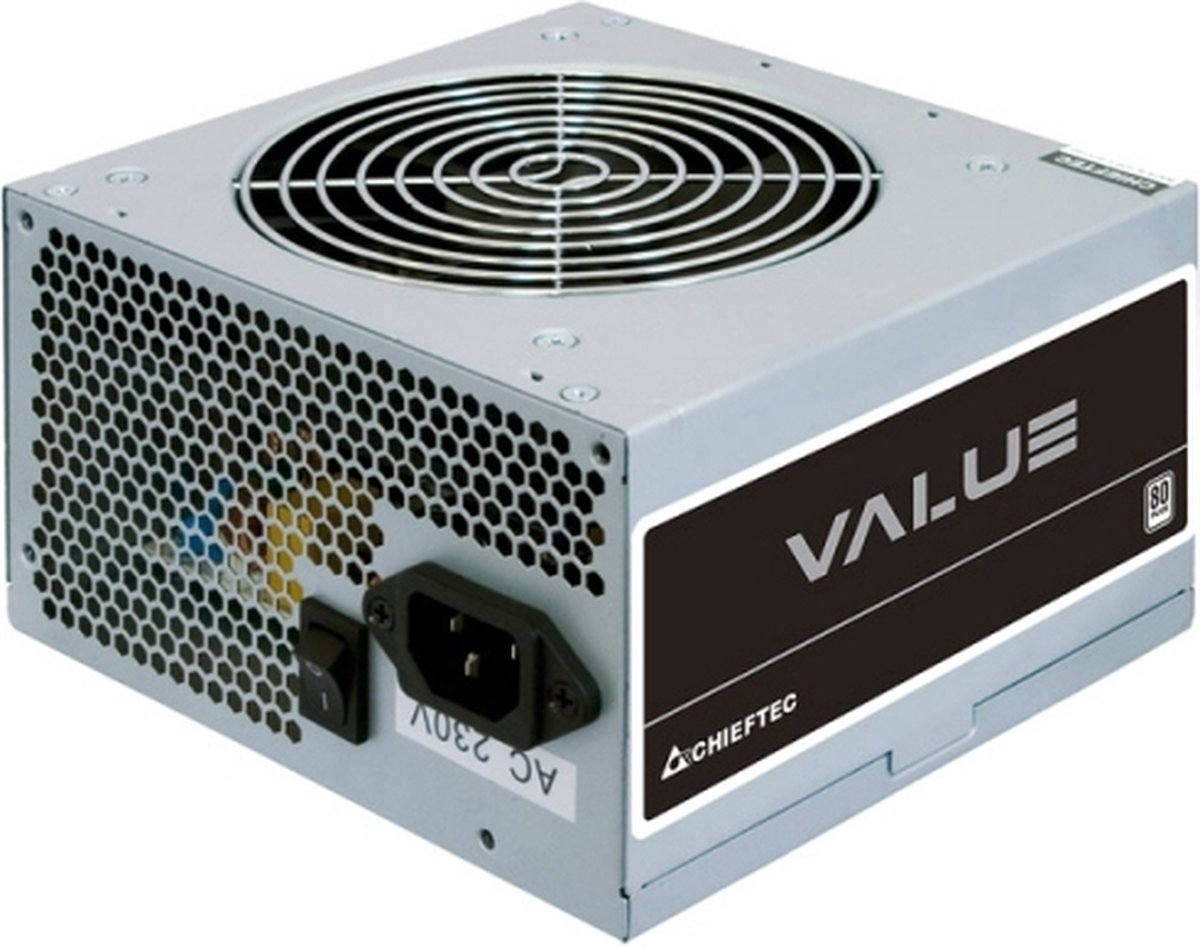 Chieftec Value Apb-600B8 Power Supply Unit 600 W 20+4 Pin Atx Atx Staal voeding