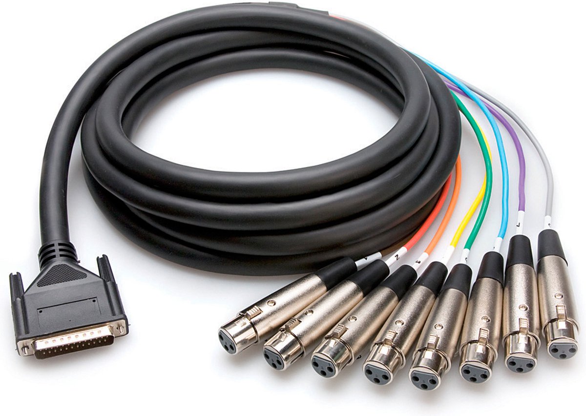 Hosa Technology DTF-804 audio kabel 4 m van DB25 naar 8 x XLR (3-pin) vrouwelijk