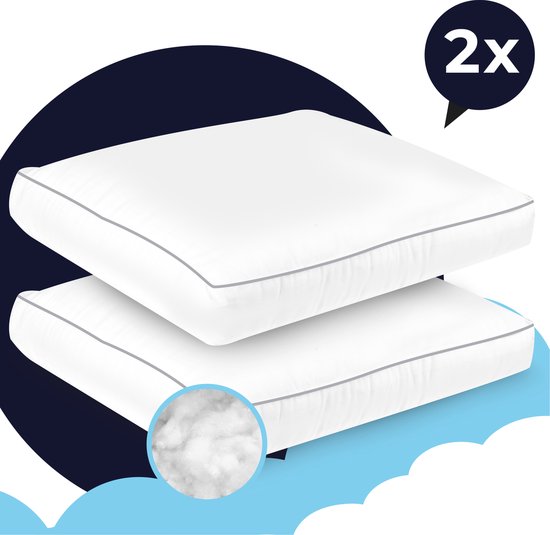 Sleepcomfort® - Hoofdkussen - Boxkussen - Duo Pack - 50 x 60 cm - Set van 2  -... | bol.com