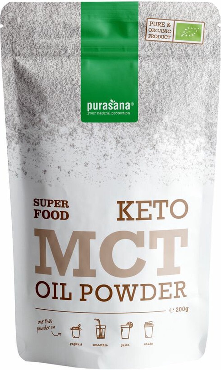 Goedkoopste Purasana MCT Olie Poeder Biologisch 200 gr