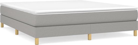 vidaXL Boxspring Cadre Tissu Gris clair 180 x 200 cm