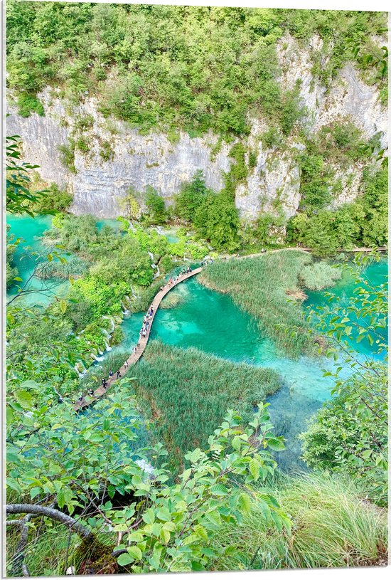 WallClassics - Acrylglas - Plitvice Lakes National Park in Kroatie  - 60x90 cm Foto op Acrylglas (Wanddecoratie op Acrylaat)