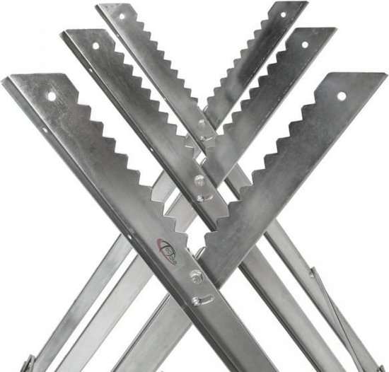 Haushalt Metalen Zaagstandaard - Verstelbaar - 79,5 x 78 x 85 CM - Metaalkleur — afbeelding 3