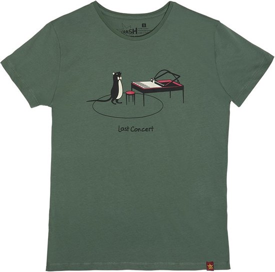 Dernier concert - T-shirt à manches courtes - Imprimé vert - XL