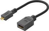 Goobay HDMI Adapter - Micro HDMI (m) naar HDMI (v) - 0.15 meter - Zwart