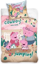 Peppa Pig Cowboys Dekbedovertrek 140 X 200 Cm - 60 x 63 Cm - Katoen