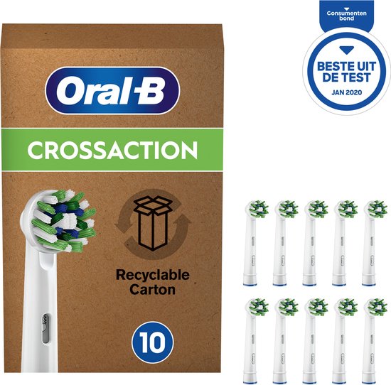 Oral-B CrossAction - Met CleanMaximiser-technologie - Opzetborstels - 10  Stuks -... | bol.com