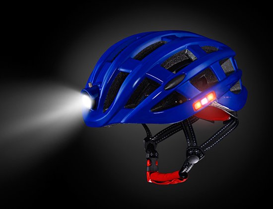 Casque De Vélo Léger Avec Feu Arrière LED - Réglable Circonférence 56-62 Cm - Pour Hommes Et Femmes - Couleur Rouge