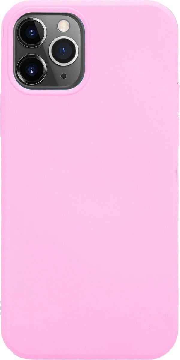 Siliconen hoesje roze geschikt voor iPhone 13 Pro hoesje siliconen - Roze kleur - Hoesje geschikt voor iPhone 13 Pro roze - Roze hoesje geschikt voor iPhone 13 Pro - Stevig hoesje roze