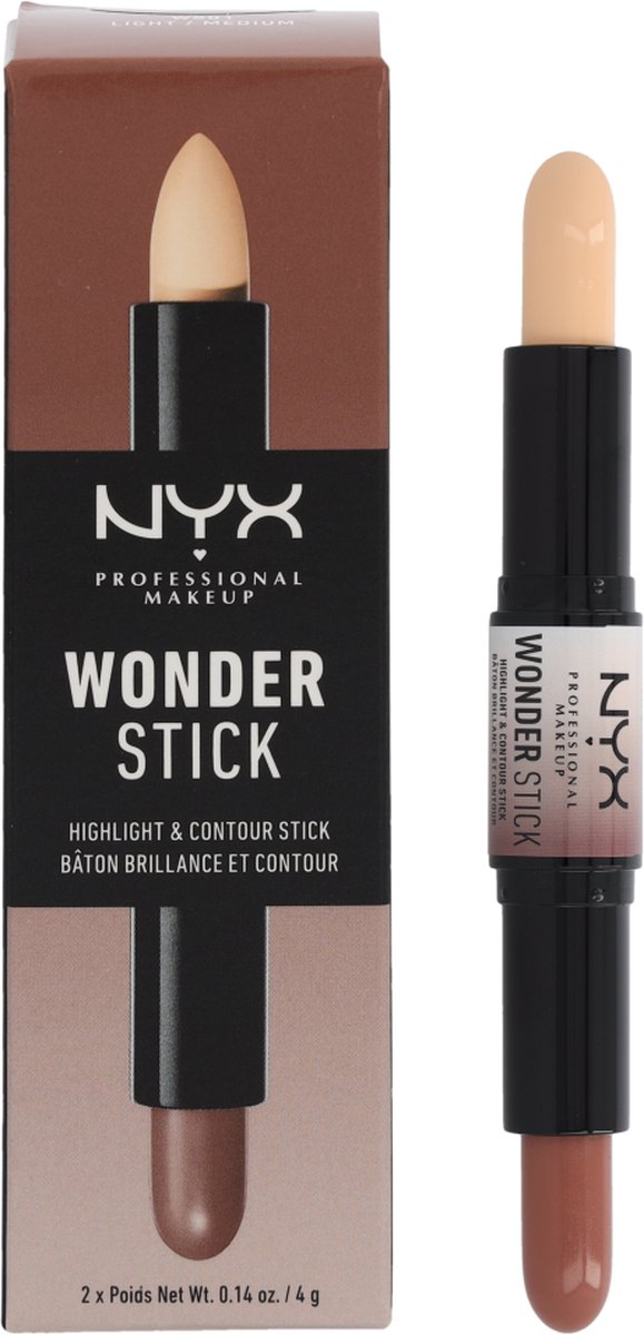 Goedkoopste NYX Professional Makeup Wonder Stick - WST01 Light - Highlight & Contour - 4 gr