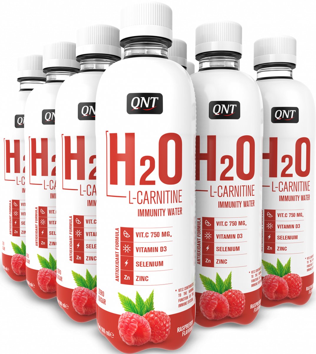 QNT - Immunity Water + L-carnitine (12x500ml) Raspberry