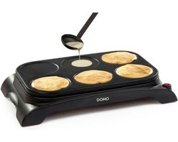 DOMO DO8709P Pannenkoekenmaker - Crêpe Maker - Wood Design - 6 Personen - 1000W