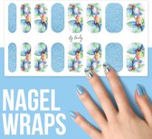 By Emily - Nagel wrap - Flower Fantasy | 16 stickers | Nail wrap | Nail art | Trendy | Design | Nagellakvrij | Eenvoudig | Nagel wrap | Nagel stickers | Folie | Zelfklevend | Sjablonen