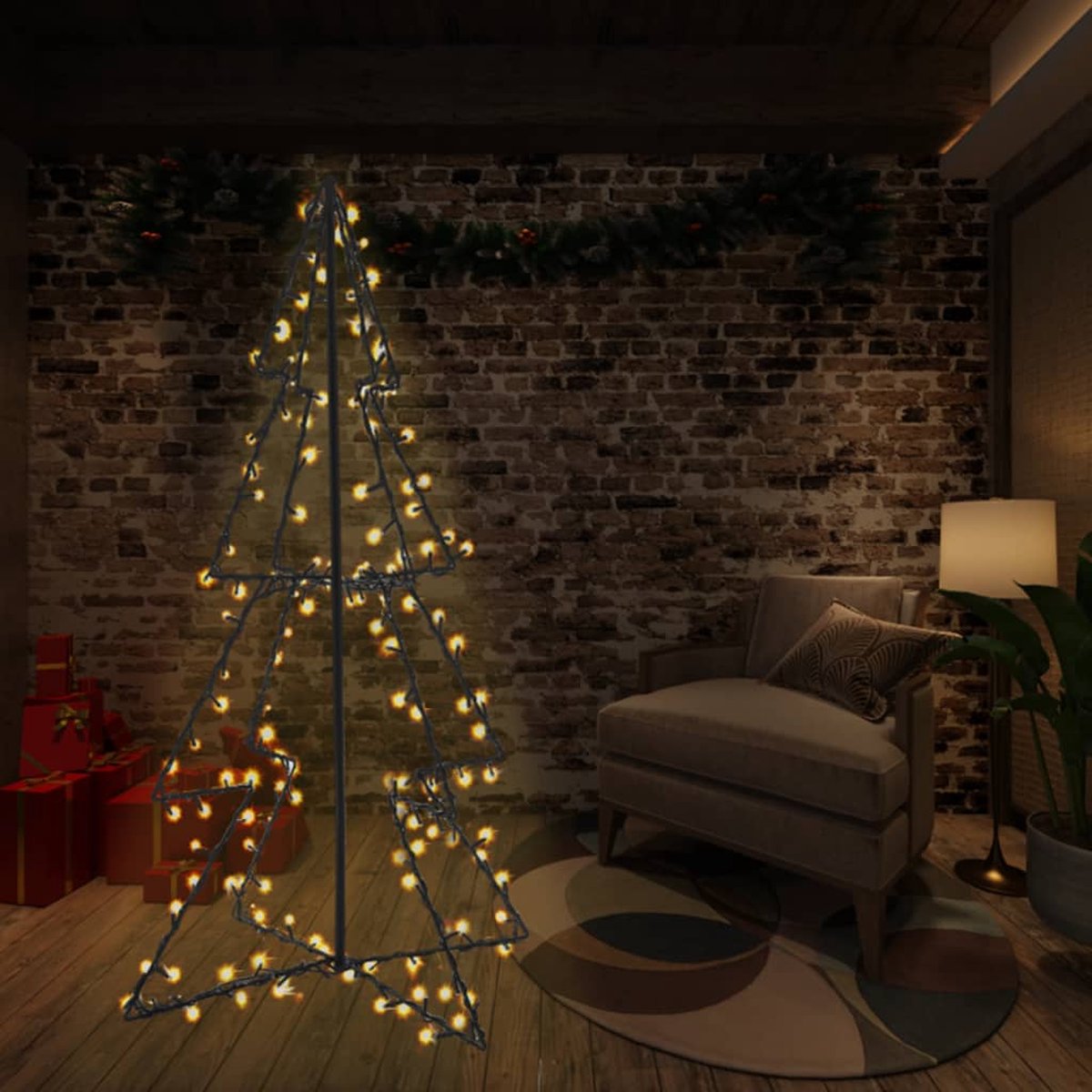 Prolenta Premium - Kegelkerstboom 240 LED's binnen en buiten 115x150 cm