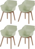 Set van 4 - Hartman Sophie Studio dining armstoel - French green - Teak poot