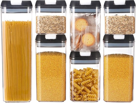 Boîtes De Conservation 800ml Avec Couvercle Hermétique - Organisateur Cuisine Pour Pâtes, Céréales, Farine - Lot De 1