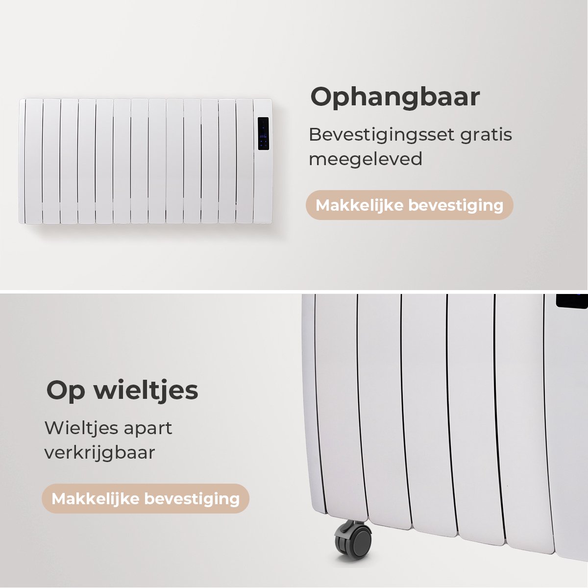 SYLRO® OLIEGEVULDE RADIATOR-2300W ELEKTRISCH MET WIFI - WIT – foto 8