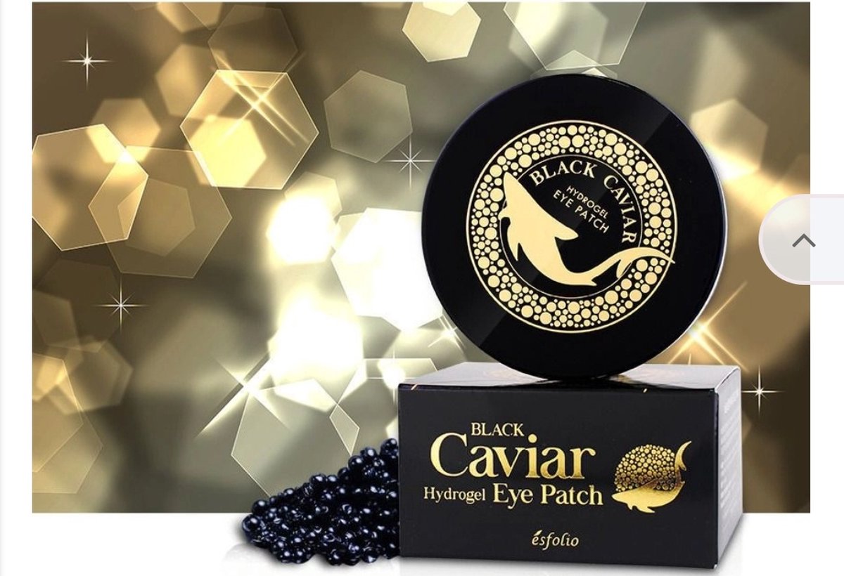Esfolio Black Caviar Hydrogel Eyepatch- Korean skincare- huidverzorging- kaviaar - 60pcs- 30 paar