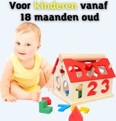 Houten Vormenstoof - Blokkendoos - Speelgoed 2 Jaar - Voor jongens en Meisjes - Educatief met Getallen