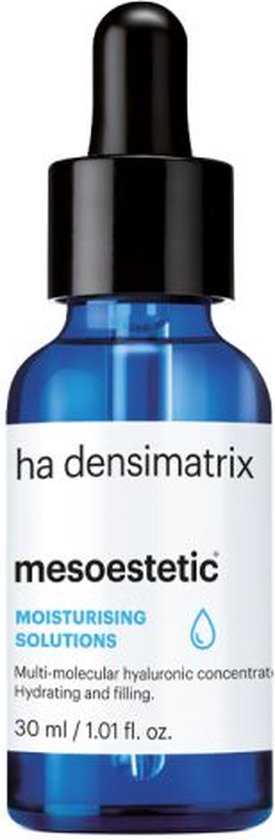 Mesoestetic ha densimatrix serum met druppelaar in blauw flesje. Hydraterende oplossing, 30 ml.