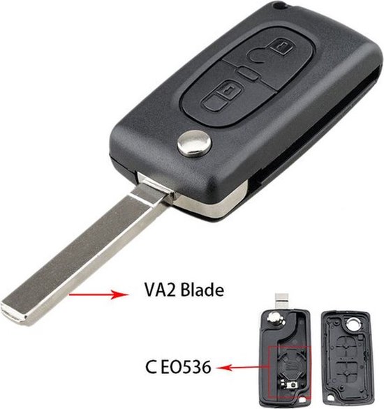 Étui pour clé de voiture à 2 boutons CEO536 VA2 avec Micro -interrupteurs  pour clé