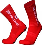 Grip Socks Voetbal Rouge Chaussettes de Chaussettes de sport Anti-Ampoules (Taille 44)