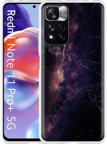 Xiaomi Redmi Note 11 Pro+ Hoesje Black Space Marble - Designed by Cazy